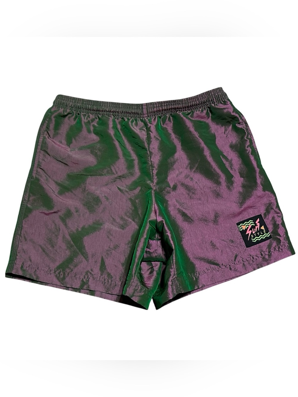 Surf Style iridescent shorts vintage 90s size Medium